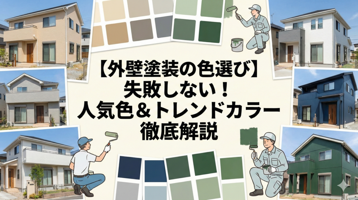 【外壁塗装の色選び】失敗しない！人気色＆トレンドカラー徹底解説