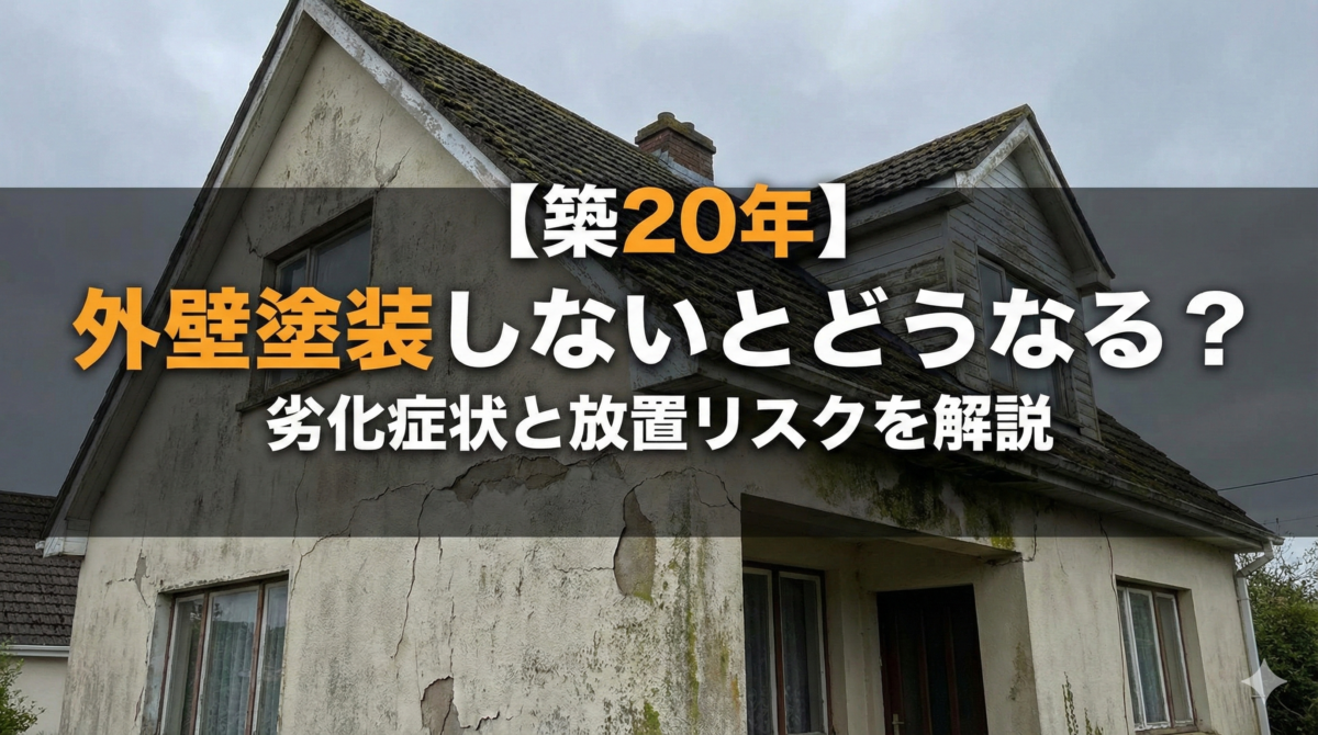 【築20年】外壁塗装しないとどうなる？劣化症状と放置リスクを解説