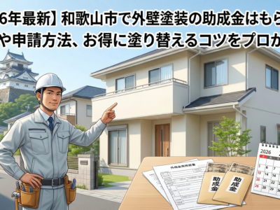 【2026年最新】和歌山市で外壁塗装の助成金はもらえる？条件や申請方法、お得に塗り替えるコツをプロが解説