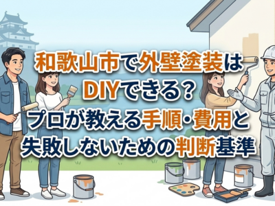 和歌山市で外壁塗装はDIYできる？プロが教える手順・費用と失敗しないための判断基準