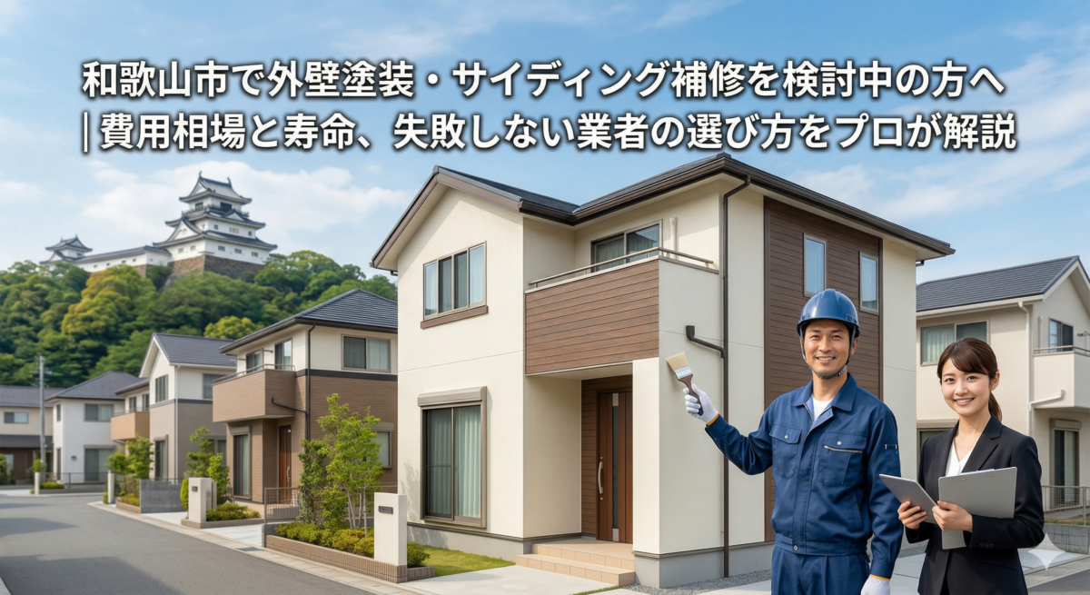 和歌山市で外壁塗装・サイディング補修を検討中の方へ|費用相場と寿命、失敗しない業者の選び方をプロが解説