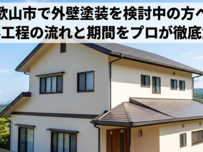 和歌山市で外壁塗装を検討中の方へ！工事工程の流れと期間をプロが徹底解説